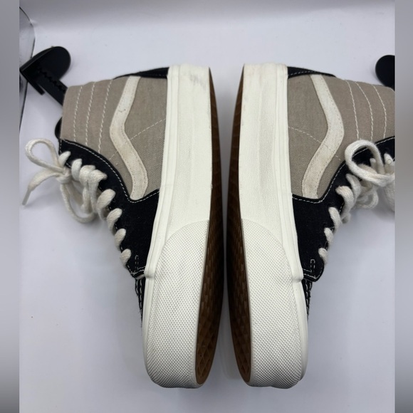 Vans Sk8-Hi Canvas Unisex Black / Beige Shoes Sz M 4.5 W 6 - Picture 9 of 13